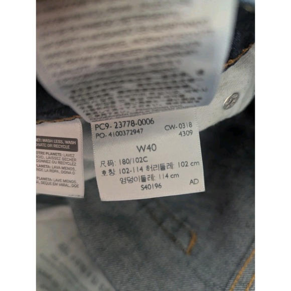 Levis‎ Shorts Mens 40 Blue 541 Dark Wash High Rise Long Inseam Work Summer Denim - Picture 12 of 12